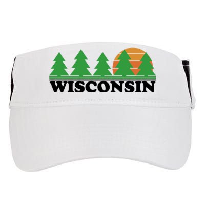 Wisconsin Retro Nature Adult Drive Performance Visor