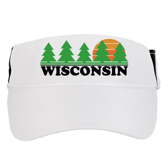 Wisconsin Retro Nature Adult Drive Performance Visor