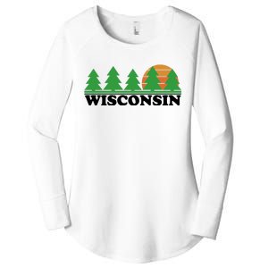 Wisconsin Retro Nature Women's Perfect Tri Tunic Long Sleeve Shirt