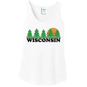 Wisconsin Retro Nature Ladies Essential Tank