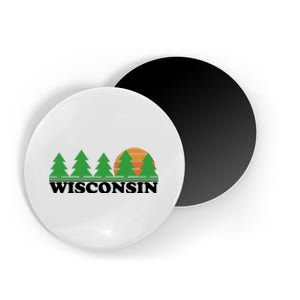 Wisconsin Retro Nature Magnet