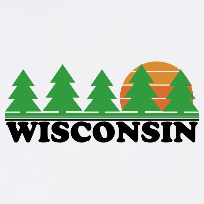 Wisconsin Retro Nature Cooling Performance Long Sleeve Crew