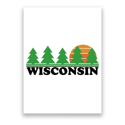 Wisconsin Retro Nature Poster