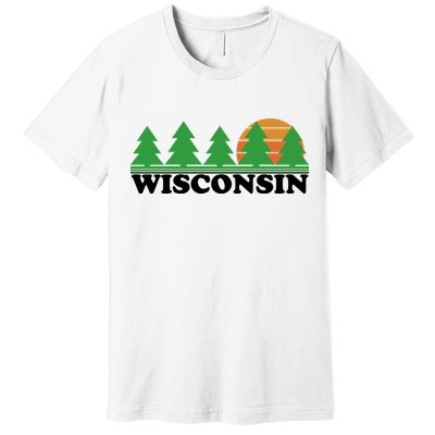 Wisconsin Retro Nature Premium T-Shirt