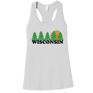 Wisconsin Retro Nature Women's Racerback Tank