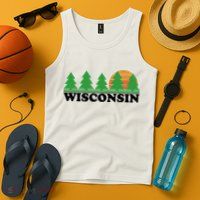Wisconsin Retro Nature Tank Top