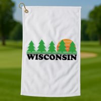 Wisconsin Retro Nature Golf Towel