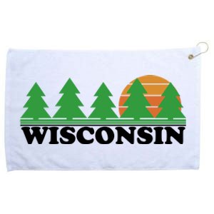 Wisconsin Retro Nature Grommeted Golf Towel