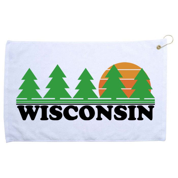 Wisconsin Retro Nature Grommeted Golf Towel