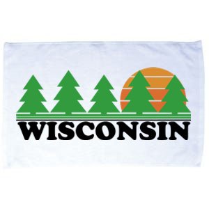 Wisconsin Retro Nature Microfiber Hand Towel