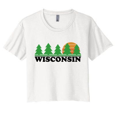 Wisconsin Retro Nature Crop Top