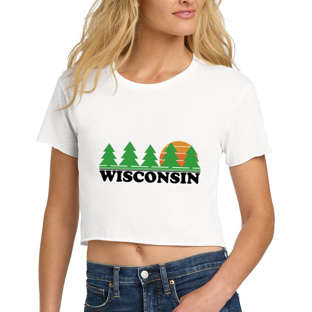 Wisconsin Retro Nature Crop Top