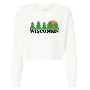 Wisconsin Retro Nature Cropped Pullover Crew