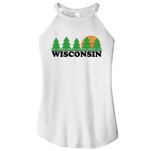 Wisconsin Retro Nature Women's Perfect Tri Rocker Tank