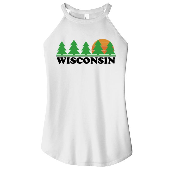 Wisconsin Retro Nature Women's Perfect Tri Rocker Tank