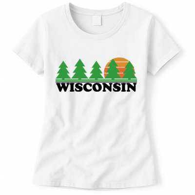 Wisconsin Retro Nature Womens T-Shirt
