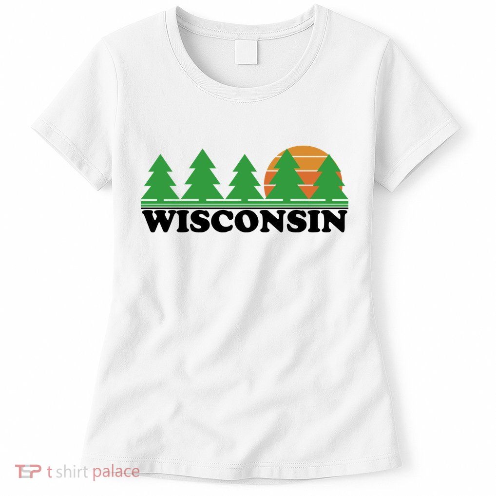 Wisconsin Retro Nature Womens T-Shirt