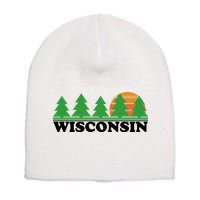Wisconsin Retro Nature Short Acrylic Beanie