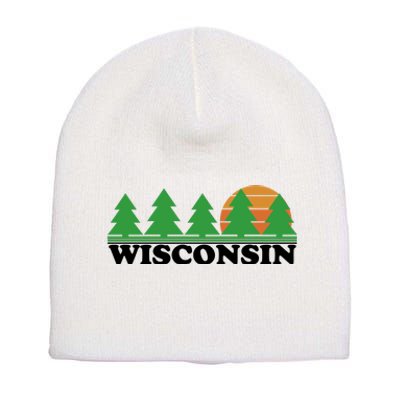 Wisconsin Retro Nature Short Acrylic Beanie