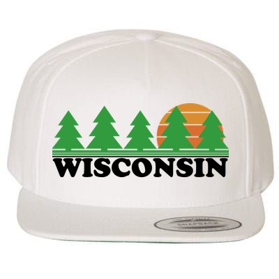Wisconsin Retro Nature Wool Snapback Cap