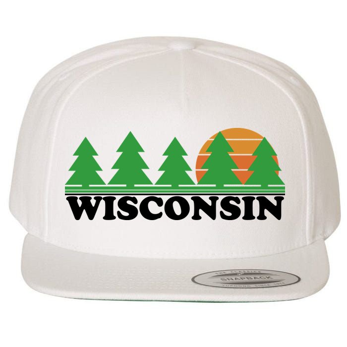 Wisconsin Retro Nature Wool Snapback Cap