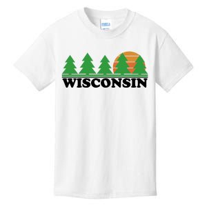 Wisconsin Retro Nature Kids T-Shirt