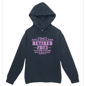 Wo Retired  Not My Problem Anymore Pink Funny Retirement Urban Pullover Hoodie