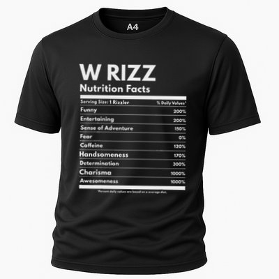 W Rizz Nutrition Facts Funny W Rizz Saying Rizz Performance Shirt