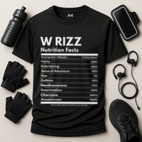 W Rizz Nutrition Facts Funny W Rizz Saying Rizz Performance Shirt