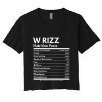 W Rizz Nutrition Facts Funny W Rizz Saying Rizz Crop Top