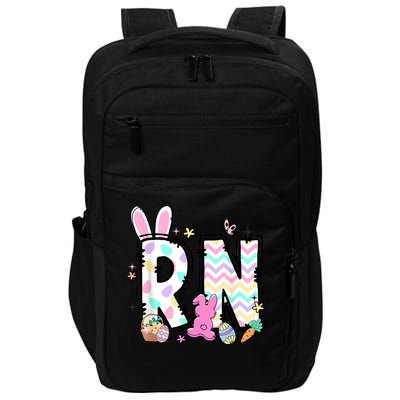 Women Registered Nurse Easter Spring Bunny RN Hospital Staff Impact Tech Backpack
