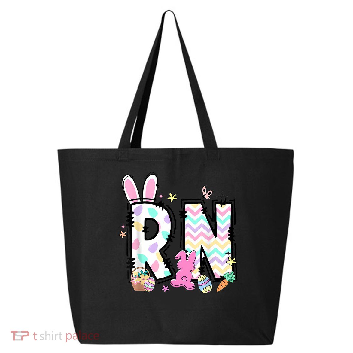 Women Registered Nurse Easter Spring Bunny RN Hospital Staff 25L Jumbo Tote
