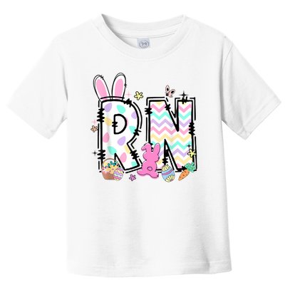 Women Registered Nurse Easter Spring Bunny RN Hospital Staff Toddler T-Shirt