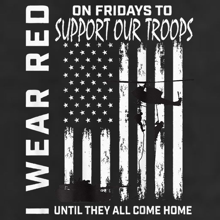 Wear Red On Fridays Military Veteran Support Our Troops Flag Cool Comfort Performance Bucket Hat