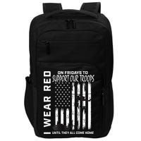 Wear Red On Fridays Military Veteran Support Our Troops Flag Impact Tech Backpack