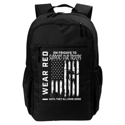 Wear Red On Fridays Military Veteran Support Our Troops Flag Backpack