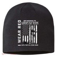 Wear Red On Fridays Military Veteran Support Our Troops Flag Sustainable Beanie