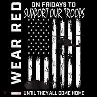 Wear Red On Fridays Military Veteran Support Our Troops Flag Baby Bodysuit