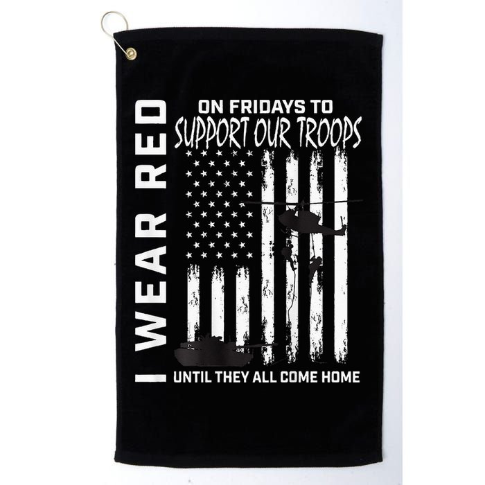 Wear Red On Fridays Military Veteran Support Our Troops Flag Golf Towel
