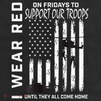 Wear Red On Fridays Military Veteran Support Our Troops Flag Microfiber Hand Towel