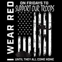 Wear Red On Fridays Military Veteran Support Our Troops Flag Visor