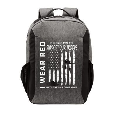 Wear Red On Fridays Military Veteran Support Our Troops Flag Vector Backpack