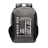 Wear Red On Fridays Military Veteran Support Our Troops Flag Vector Backpack