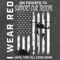 Wear Red On Fridays Military Veteran Support Our Troops Flag Vector Backpack