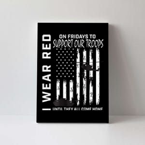 Wear Red On Fridays Military Veteran Support Our Troops Flag Canvas