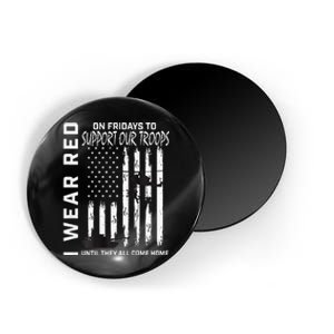 Wear Red On Fridays Military Veteran Support Our Troops Flag Magnet