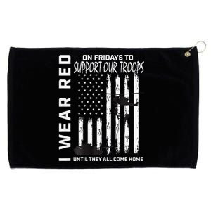 Wear Red On Fridays Military Veteran Support Our Troops Flag Grommeted Golf Towel