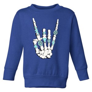 Western Rock On Skeleton American Rodeo Cowboy Toddler Sweatshirt