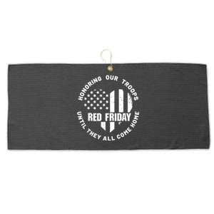 Wear Red On Friday US Military Pride And Support Large Microfiber Waffle Golf Towel