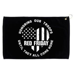 Wear Red On Friday US Military Pride And Support Grommeted Golf Towel